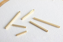 Load image into Gallery viewer, 10pc Long Bar Pendant, 18K Gold Plated Square Bar Charm, 1.5cm,2cm,2.5cm,3cm,3.5cm,4cm, Earring Making Findings ZZ060