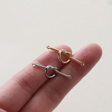 Load image into Gallery viewer, Danity Knot Connector with loops, 14K Gold/Silver Plated Earring Making Findings, Jewelry Findings GZ165