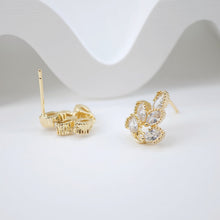 تحميل الصورة إلى عارض المعرض، أقراط على شكل زهرة من الزركونيا المكعبة، مطلية بالذهب مع حلقة، مضادة للحساسية، أدوات يدوية الصنع، لوازم صنع الأقراط بنفسك D0032