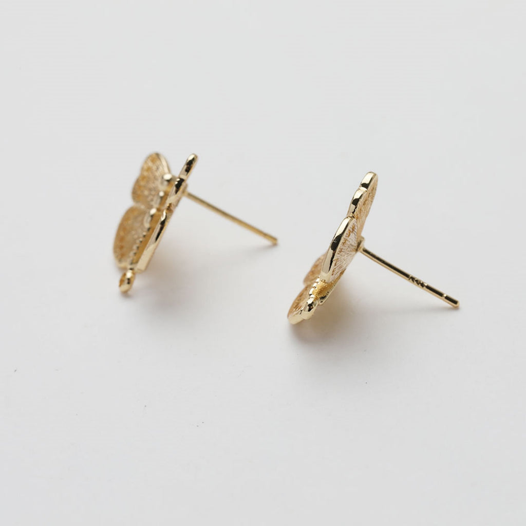 Butterfly Ear Post with loop, S925 Silver Ear Pin, Nickel Free, 14K Gold/Silver Plated Stud Earring Finding GE124