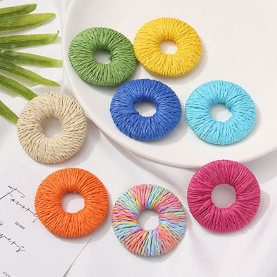 Straw weaving Earring Findings, Boho earring making, Vacation Style Cute Earrings for girl wowen,Handmade Earring Finding BS005