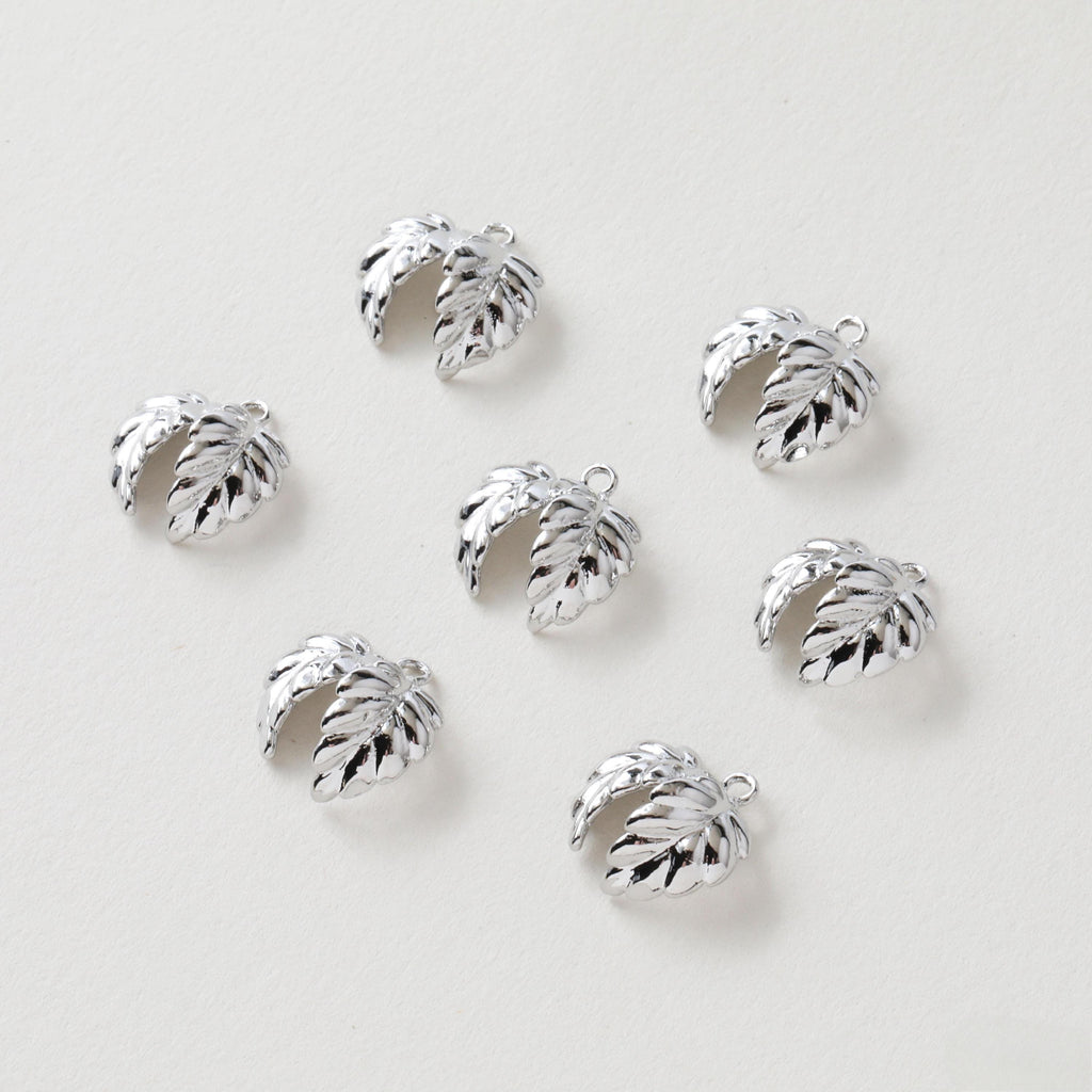 Gold Leaf Charms, 14K Gold/Silver Plated, Leaves Pendant, Earring Making Pendant GZ624