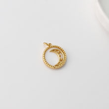 Load image into Gallery viewer, MOP Charm, Sun, Moon Pendant, Mother of Pearl Charm, Bracelet Necklace Making, 18K Gold Plated Jewelry Findings S20664