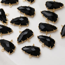 Load image into Gallery viewer, Irregular Cloud Connector, Rhinestone Pendant, Bracelet Necklace Making, Gold Plated Jewelry Findings GZ411