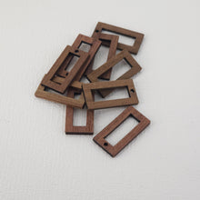 Load image into Gallery viewer, 2PCS Geometric Shape Wood Charms, Wooden Pendant, Reclaimed Walnut Wood, Geometric Statement Wood Earrings Diy Ideas JT950