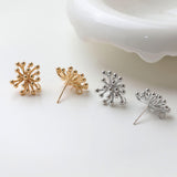 Fireworks Post with Loop, S925 Silver Ear Pin Nickel Free Earring, Gold/Silver Ear Stud, Hypoallergenic Earring Finding GZ745