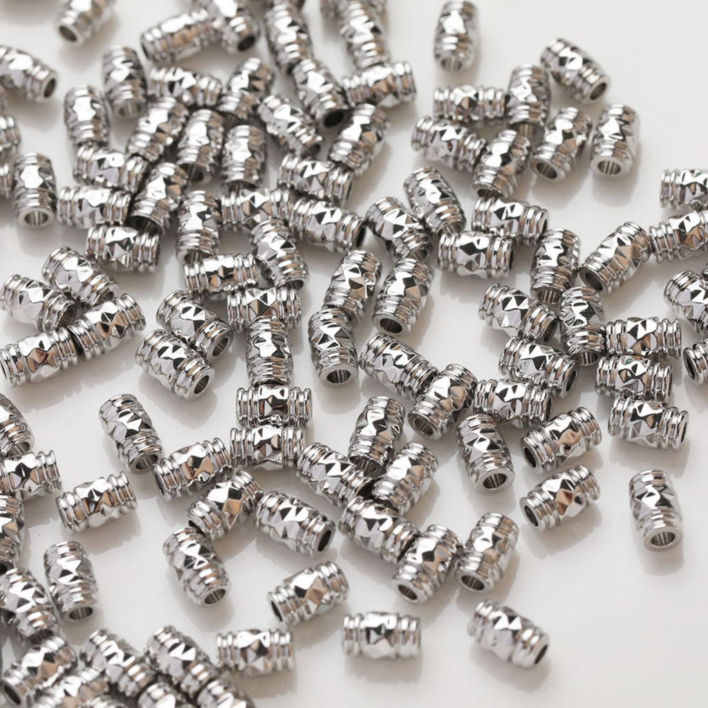 10pcs Tube Beads, Spacer Beads, 14K Gold/Silver Plated, Bracelet Necklace Making Jewelry Finding JG036