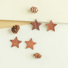 Load image into Gallery viewer, 10PCS Star Openwork Geometric Wooden Pendant, Necklace Making Findings JT077