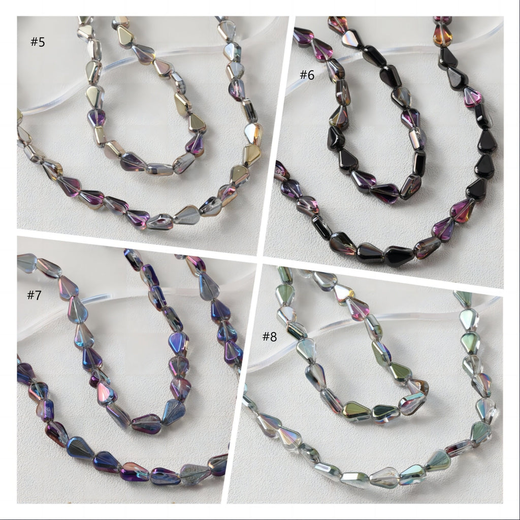 Drop Glaze Beads, 10.6m, Teardrop Glass Crystal Beads for Jewelry Making, Bracelet DIY Beads Finding GZ537