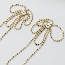 Load image into Gallery viewer, Gold Beads Chain Tassel Pendant, Beads Chain Charm, 18K Gold Plated Earring Chain Pendant, Earring Findings GE119