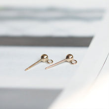 Load image into Gallery viewer, Gold Filled Ball Ear Post With Open Loop, 2mm,3mm,4mm, Nickel Free Earrings, Ear Stud, Hypoallergenic Earring Findings BL003