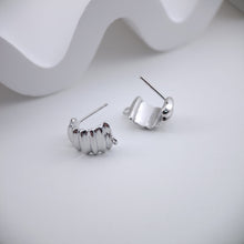 تحميل الصورة إلى عارض المعرض، أقراط بعمود حلق منحني، عمود حلق ذهبي مع حلقة، دبوس فضة S925، مضاد للحساسية، نتائج القرط، لوازم صنع الأقراط يدويًا D0051