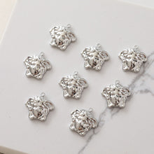 Load image into Gallery viewer, Gold Portrait Pendant, Silver Charm, 18K Gold Plated, Necklace Making Charm, Jewelry Findings JG052