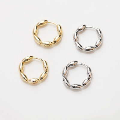 14K Gold Plated Wheat Hoop Earring Finding, Nickel Free Circle Earring Hoops, DIY  Earring Making Findings GZ384