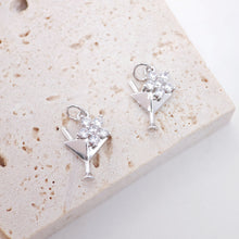 Load image into Gallery viewer, Martini Drink Charms, 18K Gold Plated Cubic Pave Charms, Cocktail Pendant, Necklace charms, 14x9mm, Jewelry Findings S810