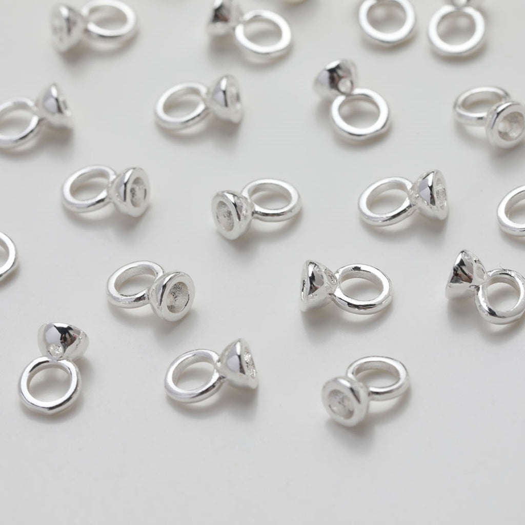 10pcs Beads Caps with holes, Bead Cones, 18K Gold Plated, With Loop, 5.4*7.7mm, Pearl Bead Caps, Jewelry Making GZ504