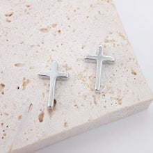 Load image into Gallery viewer, Gold Cross Charms, 18K Shiny Gold Plated, Necklace Earring Making Charms, 13x8mm, Religion Jewelry Findings S821