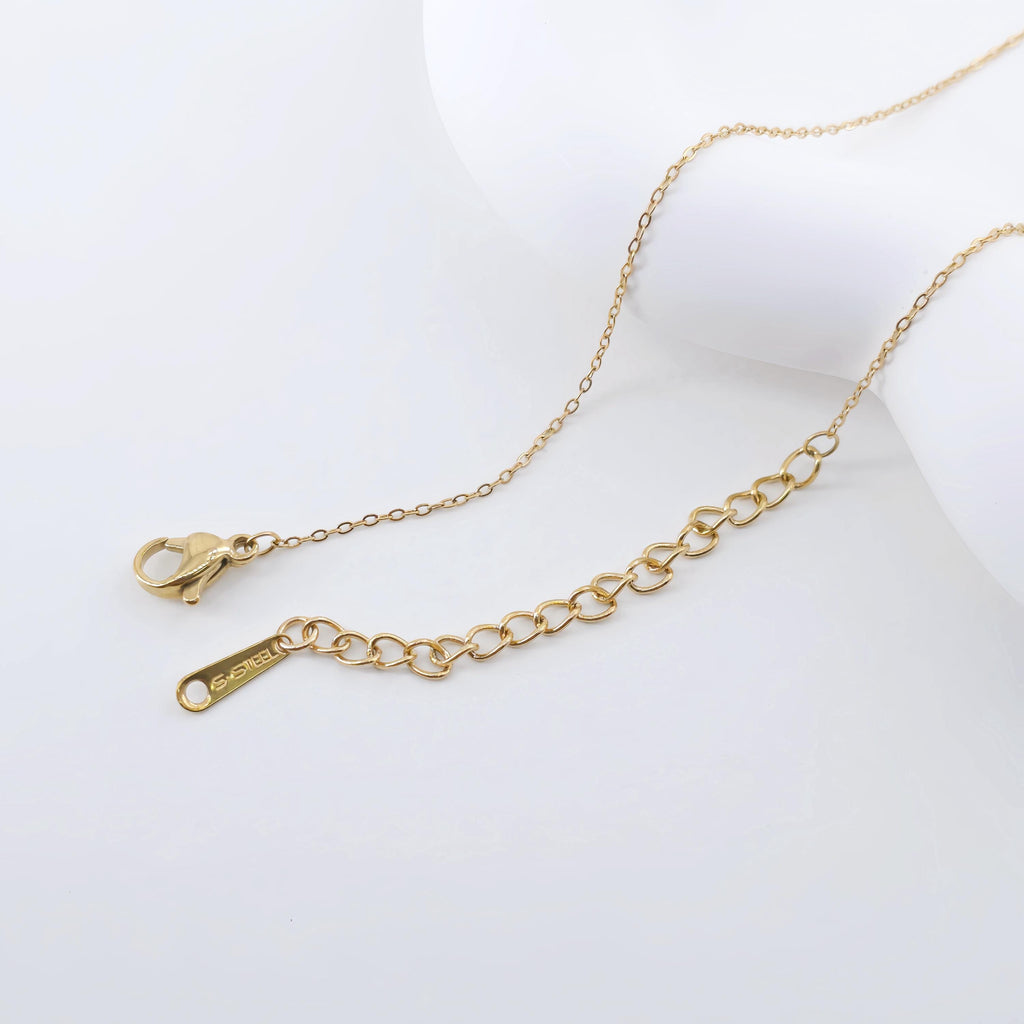 14K Finished Necklace Chain, Oval Cable Necklace, 316L Stainless Steel, Oval Chain, Ready to Wear, 42+5cm/18.5 inch, JR003