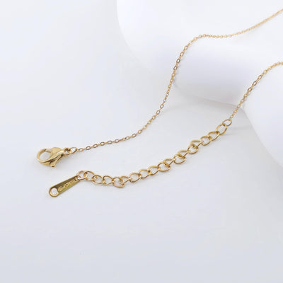 14K Finished Necklace Chain, Oval Cable Necklace, 316L Stainless Steel, Oval Chain, Ready to Wear, 42+5cm/18.5 inch, JR003