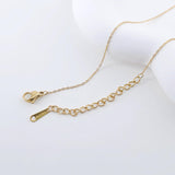 14K Finished Necklace Chain, Oval Cable Necklace, 316L Stainless Steel, Oval Chain, Ready to Wear, 42+5cm/18.5 inch, JR003