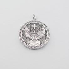 Load image into Gallery viewer, The Eagle Charms, 18K Gold Plated Cubic Micro Pave Eagle Pendant, 17.5*18mm, Necklace Making Charms, Jewelry Findings S1153