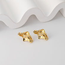 تحميل الصورة إلى عارض المعرض، أقراط غير منتظمة بحلقة، مطلية بالذهب عيار 18 قيراطًا، خالية من النيكل، دبوس من الفضة الاسترلينية S925، أقراط أذن مضادة للحساسية D0485