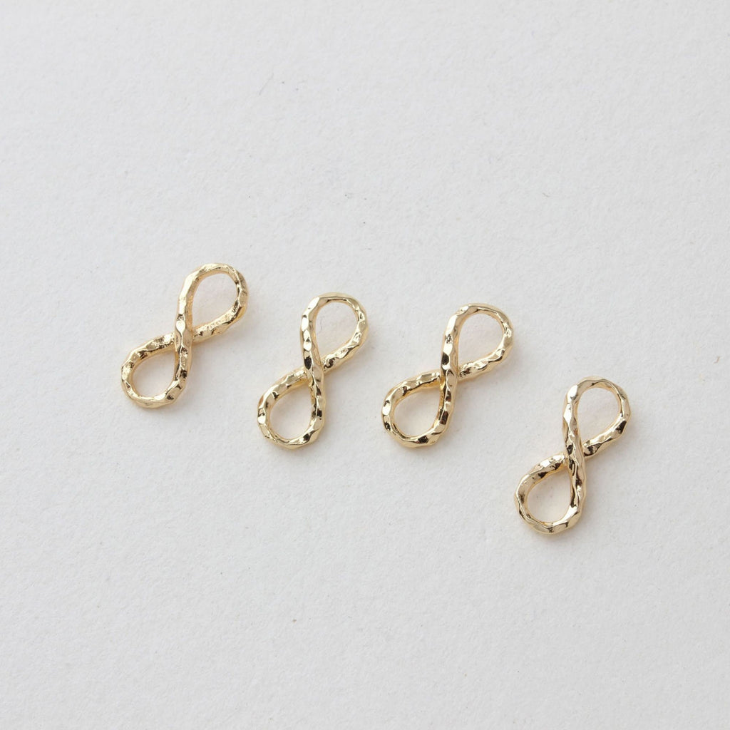 10PCS Gold Figure 8 Connectors, 18K Gold Plated Link Connectors, 14*5mm Infinity Connector Jewelry Findings JG065