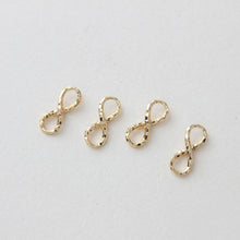 Load image into Gallery viewer, 10PCS Gold Figure 8 Connectors, 18K Gold Plated Link Connectors, 14*5mm Infinity Connector Jewelry Findings JG065