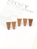 4PCS Wood Earrings,  Trapezium Wooden Earrings for women, Reclaimed Walnut Wood, Nickel Free, Geometric Statement Earrings Finding  JT942