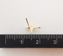 Load image into Gallery viewer, 10pcs Gold Star Earring Post With Loop, Nickel Free Earrings, Ear Stud with Loop, Hypoallergenic Earring Findings Z092