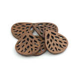 Leaf Shape Geometric Shape Wood Charms, Wooden Pendant, Reclaimed Walnut Wood, Geometric Statement Wood Earrings Diy Ideas JT1021