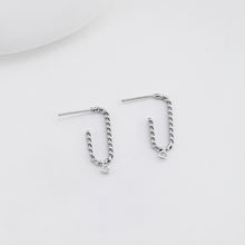 Load image into Gallery viewer, Twisted Gold  U Shape Earring Post With Loop, S925 Silver Ear Pin Nickel Free Earrings, Hypoallergenic Earring Findings D0361