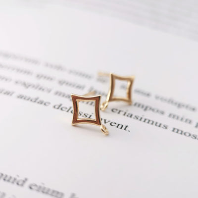 4pcs Gold Star Earring Post With Loop, S925 Silver Ear Pin Nickel Free Earrings, Ear Stud Loop, Hypoallergenic Earring Findings Z093