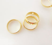 تحميل الصورة إلى عارض المعرض، 10 قطع - إطارات خرز دائرية تناسب خرز 4 مم، 6 مم، 8 مم، 10 مم، مطلية بالذهب عيار 18 قيراطًا، خرز متباعد دقيق، إطارات خرز، العثور على المجوهرات S1056