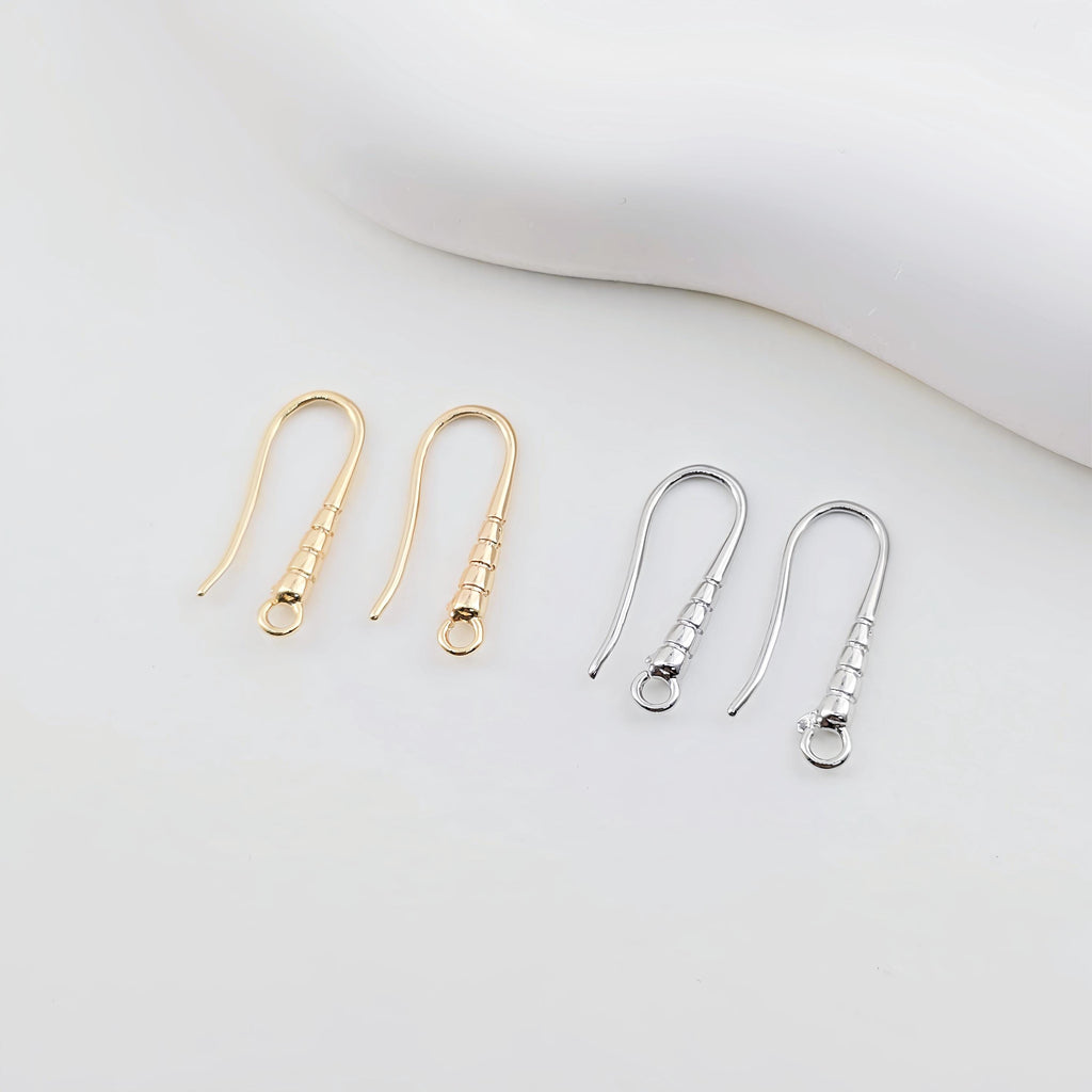 Fish Hooks, 18K Gold Plated Ear Wires, Gold Earring Earring Hooks, Ear Wires for Jewelry Making ZX257