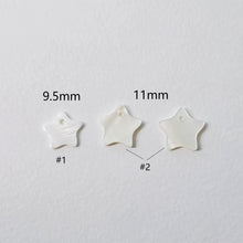 Load image into Gallery viewer, 10pcs MOP Shell Pendant, Geometric Shell Pendant, Star, Scallop, Rhombus Pendant White Nacre, Mother of Pearl Jewelry Making Findings RY062