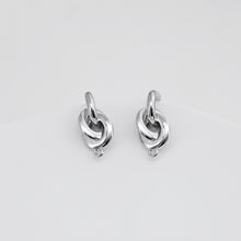 Load image into Gallery viewer, Gold Knot Ear Post, Nickel Free, 18.4*8.3mm, S925 Silver Pin, 18K Gold Plated Stud Earring Finding D0451