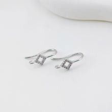 Load image into Gallery viewer, 18K Gold Plated Ear Wires, Rhombic Cubic Pave Earring Hooks, Nickel Free, Fish Hooks, Ear Wires for Jewelry Making D0134