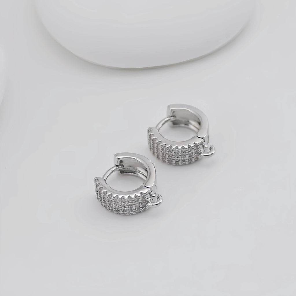 أقراط أذن دائرية مرصعة بالزركونيا المكعبة متعددة الألوان مرصعة بالكريستال، 11.8 مم، مطلية بالذهب عيار 18 قيراطًا، أقراط دائرية كبيرة D0547