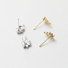 تحميل الصورة إلى عارض المعرض، أقراط مكعبة مرصعة بالنجوم، صدفية، ذهبية/فضية، أقراط من الفضة الإسترليني 925 خالية من النيكل، نتائج أقراط مضادة للحساسية GT051