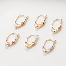 Load image into Gallery viewer, 14K Gold Plated Oval Hoop Earring, Huggie Hoops Earring Parts, 10.7*19.3mm, Oval Hoop earring  for Jewelry Making JG023