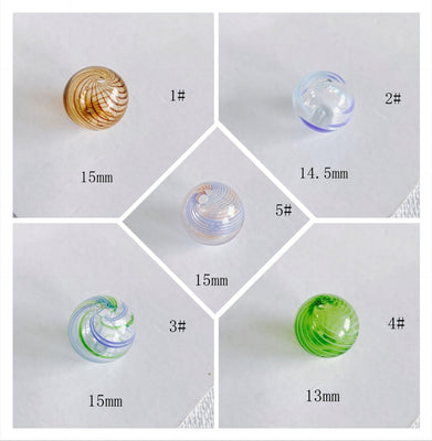 4pcs Glass Bubble Beads, Hand Blown Hollow Globes for Jewelry Making, DIY Beads Finding MY112