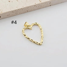 Load image into Gallery viewer, Openwork Star Charms, Openwork Heart Charms, 18K Gold Plated, Bracelet Making Pendant, Jewelry Findings S1278