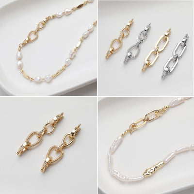 Irregular Link Connector, Link Chain Connector, 14K Gold Plated, Neckalce Bracelet Making Pendant, Jewelry Supply Finding GZ526