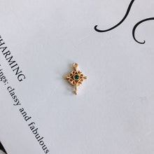 تحميل الصورة إلى عارض المعرض، 10 قطع من حُلي موصلات الزهور مع حلقات، موصلات بوهو، قلادة من الزركونيوم المكعب، صناعة أساور وقلادات، نتائج مجوهرات مطلية بالذهب MY032-F230