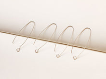 Load image into Gallery viewer, Twisted Ear Hooks, 14K Gold Earring Earring findings with loop, Fish Hooks, Ear Wires for Jewelry Making GT067