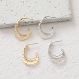 C Shape Design Sense Moon Earrings Post, 14K Gold, S925 Silver Ear Pin Nickel Free Earrings, Ear Stud Hypoallergenic Earring Findings BB109