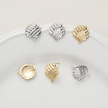 تحميل الصورة إلى عارض المعرض، أقراط دائرية مطوية مفتوحة مع حلقة، ذهبية/فضية، مصنوعة من فضة S925 خالية من النيكل، نتائج أقراط مضادة للحساسية BB113