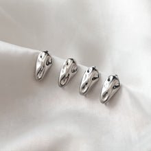 Load image into Gallery viewer, Irregular Stone Ear Post With Loop, S925 Silver Ear Pin Nickel Free Earrings, Gold Ear Stud, Hypoallergenic Earring Findings JJ016-ZX7001