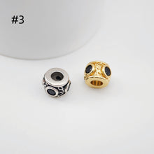 Load image into Gallery viewer, Spacer Beads Collection, 18K Gold/Silver Plated, Round Beads, CZ Pave Beads, Dainty Jewelry Making Beads, Jewelry Finding S1161